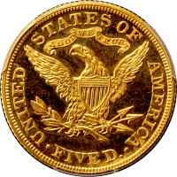 1900 Liberty Gold Half Eagle ($5) Reverse Image
