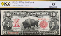 1901 $10 Bison Legal Tender Obverse Image