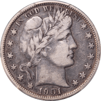 1901 Barber Half Dollar (50c) Obverse Image
