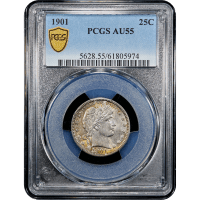 1901 Barber Quarter (25c) SLAB Image