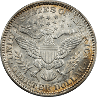 1901 Barber Quarter (25c) REVERSE Image