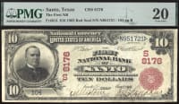 1902 $10 Red Seal National - Santo, TX (Charter 8176) OBVERSE Image