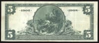 1902 $5 Date Back National - St. Louis, MO (Charter 4178) REVERSE Image