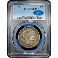 1902 Barber Half Dollar (50c) Obverse Slab Image