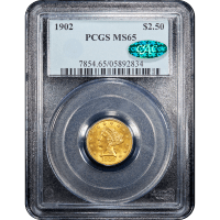 1902 Liberty Gold Quarter Eagle ($2.50) Obverse Slab Image