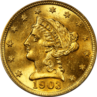 1903 Liberty Gold Quarter Eagle ($2.50) OGH Obverse Image