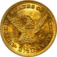 1903 Liberty Gold Quarter Eagle ($2.50) OGH Reverse Image