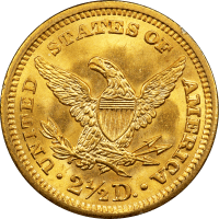 1903 Liberty Gold Quarter Eagle ($2.50) Rattler Reverse Image