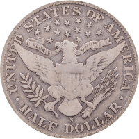 1904-S Barber Half Dollar (50c) Reverse Image