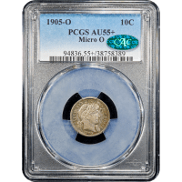 1905-O Barber Dime (10c) Micro O Obverse Slab Image