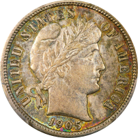 1905-O Barber Dime (10c) Micro O Obverse Image