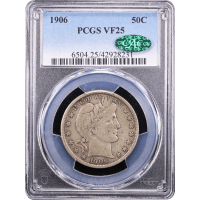 1906 Barber Half Dollar (50c) Obverse Slab Image