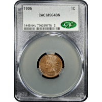 1906 Indian Cent (1c) Obverse Slab Image