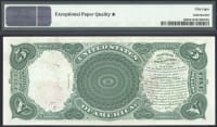 1907 $5 Woodchopper Legal Tender REVERSE Image