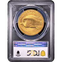 1907 High Relief Saint Gaudens Double Eagle ($20) Wire Edge Reverse Slab Image