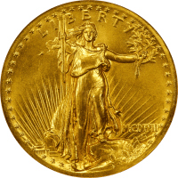 1907 High Relief Saint-Gaudens Gold Double Eagle ($20) Wire Edge Obverse Image