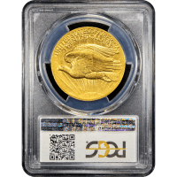 1907 High Relief Saint-Gaudens Gold Double Eagle ($20) Wire Edge Reverse Slab Image