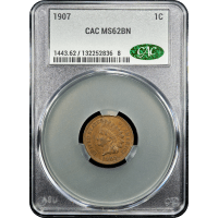 1907 Indian Cent (1c) Obverse Slab Image
