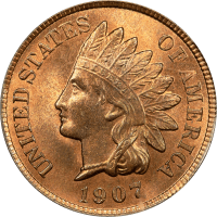 1907 Indian Cent (1c) OGH OBVERSE Image