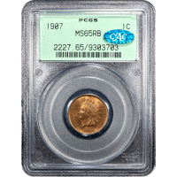 1907 Indian Cent (1c) OGH SLAB Image