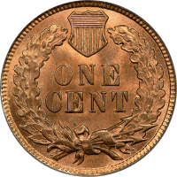 1907 Indian Cent (1c) OGH REVERSE Image