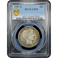 1907-S Barber Half Dollar (50c) Obverse Slab Image