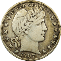 1907-S Barber Half Dollar (50c) Obverse Image