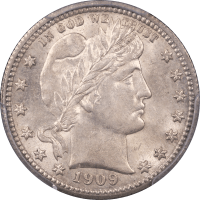 1909 Barber Quarter (25c) Obverse Image