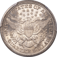 1909 Barber Quarter (25c) Reverse Image