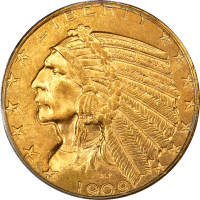 1909-D Indian Gold Half Eagle ($5) OGH Obverse Image