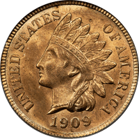 1909 Indian Cent (1c) OGH OBVERSE Image
