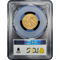 1909 Indian Gold Half Eagle ($5) Reverse Slab Image