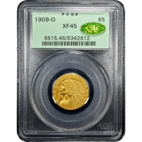 1909-O Indian Gold Half Eagle ($5) OGH Obverse Slab Image