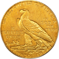 1909-O Indian Gold Half Eagle ($5) OGH Reverse Image