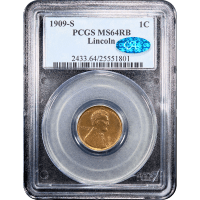 1909-S Lincoln Cent (1c) Obverse Slab Image