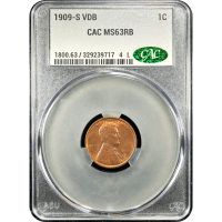1909-S VDB Lincoln Cent (1c) Obverse Slab Image