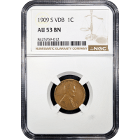 1909-S VDB Lincoln Cent (1c) Obverse Slab Image