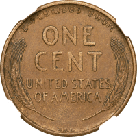 1909-S VDB Lincoln Cent (1c) REVERSE Image