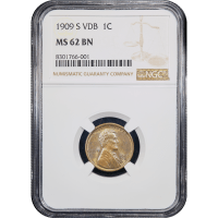 1909-S VDB Lincoln Cent (1c) Obverse Slab Image