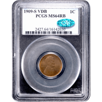 1909-S VDB Lincoln Cent (1c) Obverse Slab Image