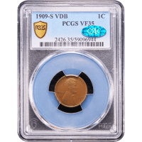 1909-S VDB Lincoln Cent (1c) Obverse Slab Image