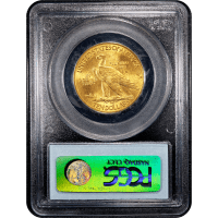 1910 Indian Gold Eagle ($10) Reverse Slab Image