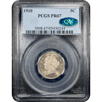 1910 Liberty Nickel (5c) Obverse Slab Image