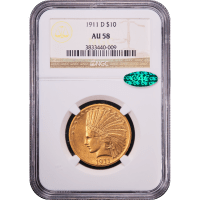 1911-D Indian Gold Eagle ($10) Obverse Slab Image