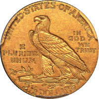 1911-D Indian Gold Quarter Eagle ($2.50) Strong D Reverse Image