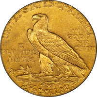 1911 Indian Gold Quarter Eagle ($2.50) OGH REVERSE Image