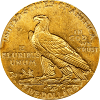 1911-S Indian Gold Half Eagle ($5) Reverse Image