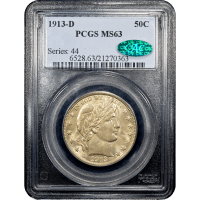 1913-D Barber Half Dollar (50c) Obverse Slab Image