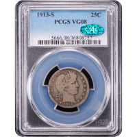 1913-S Barber Quarter (25c) Obverse Slab Image