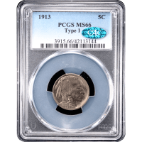 1913 Type 1 Buffalo Nickel (5c) Obverse Slab Image